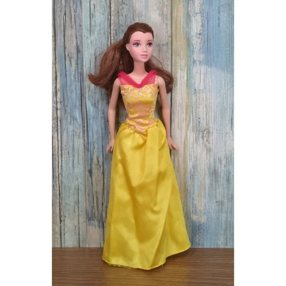 Vintage Mattel Disney Belle Barbie Doll 1999 Beauty and the Beast Yellow Gown